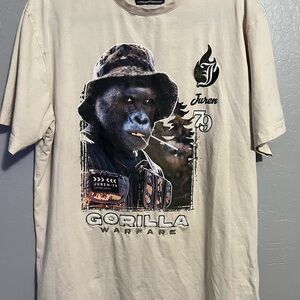 Gorilla Warfare Graphic T-Shirt - Cream